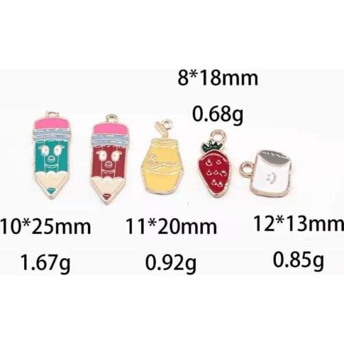 Dripping Oil Girl Avatar Splicing Bag Alloy Jewelry Accessories DIY Handmade Accessoriess Rubber Band Earrings Bracelet Pendants