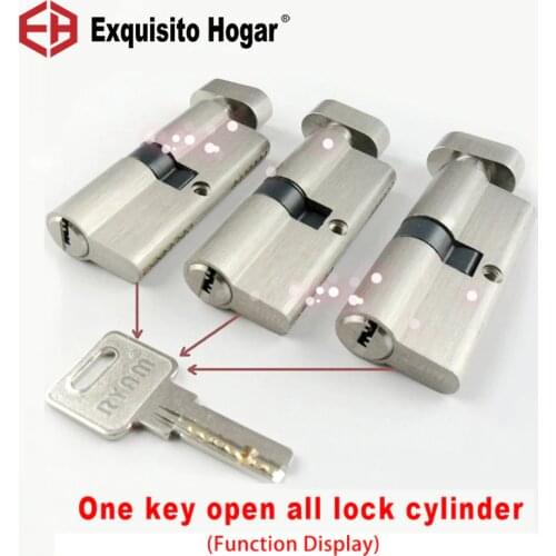 Management Same Key Open All Keys 60 70 75 80 85 90mm Cylinder Door Hardware Security Locks Brass Cylinder Single Interlocking