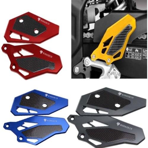 KODASKIN Motorcycle CNC Aluminum Foot Rest Rearset Plate Guard For Yamaha YZF R3 2015 2016 YZF R25 2013 2014 2015
