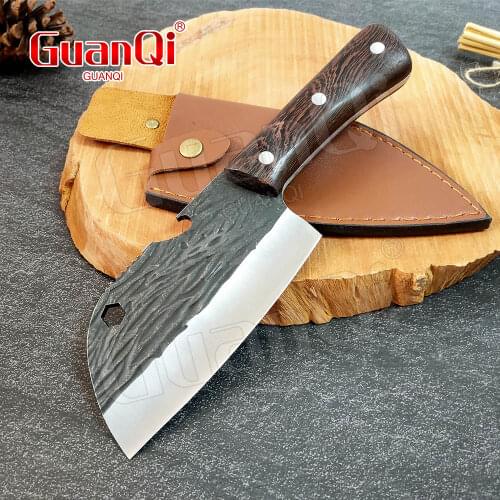 Forged Stainless Steel Butcher Knife Meat Cleaver Hunting Knife Chef Knife Boning Knife Outdoor Cooking Cutter Fishing Knife