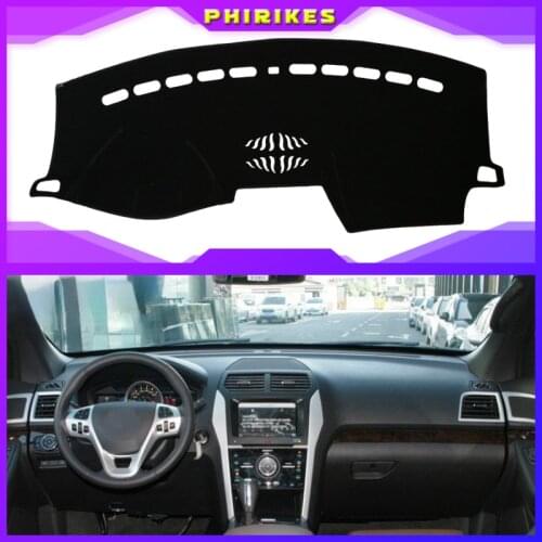 For Ford Explorer 2011-2018 Dashboard Mat Cover Dashmat Pad Interior Sun Shade Instrument Carpet Anti-UV Car Styling Accessories