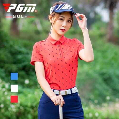 2020 PGM Summer New Arrival Fashion Quick Dry Breathable Short Sleeve Women Golf T shirt ladies golf sports clothing tops