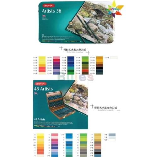UK 24 36 72 120 original derwent artist oily pencil set professtional Hand Painting pencil scholar student 4.0mm big core pencil