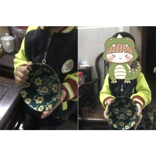 Nordic 5-inch threaded bowl dark green ceramic rice bowl creative tableware underglaze salad soup bowl