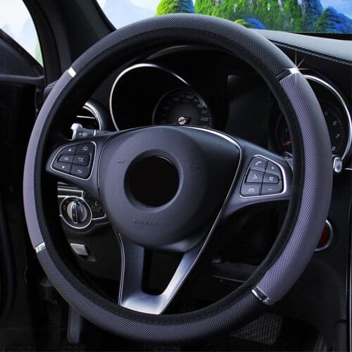 38CM Car Steering Wheel Cover Auto Steering Wheel Braid On The Steering Wheel Cover Case Universal Car Accessories