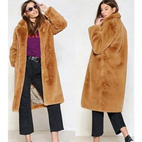 Autumn Plush faux mink leather jacket womens yellow winter warm fur leather coat women slim jackets jaqueta de couro fashion