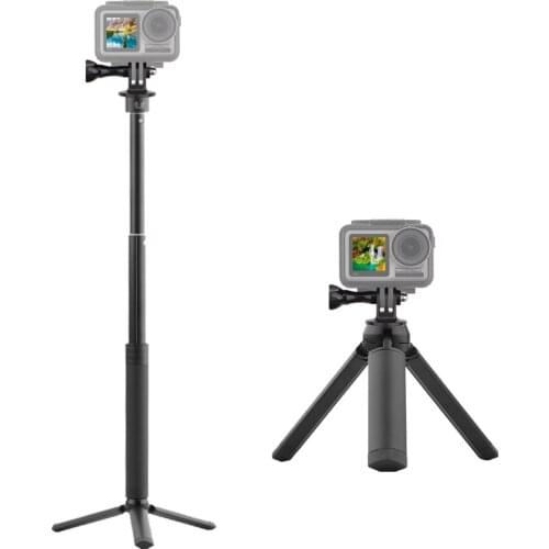 Durable Aluminum Alloy Extension Rod Metal Tripod Adapter for Osmo Action Sports Camera Stabilizer Accessories