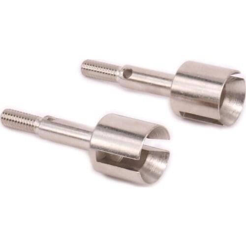 RCAWD 2PCS Iron Black #45 Steel Silver Wheel Axle For RC Car 1/10 Himoto Big Foot E10Mtl E10Mt E10Bp Bowie Hopup Parts