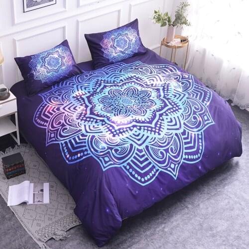 Luxury Microfiber Bohemian Mandala Printed Duvet Cover Set Bedding Sets with Pillowcase Bedspread Home Textiles Juego De Cama