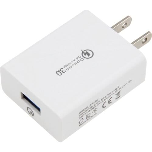 QC 3.0 USB Charger Adapter US Plug 10W Travel Wall Quick Charge 3.0 Charger single USB ports Fast charging For cell phone 50pcs