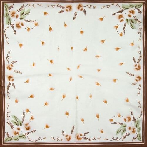 Natural Silk Scarf Women Bandana Female Flower Hair Scarf for Women Silk Headband Fashion Womens Square Silk Face Mask Scarf