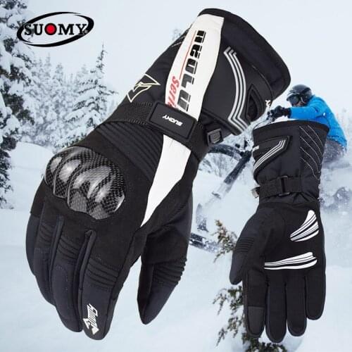 SUOMY Winter Warm Motorcycle Gloves Men Women Touch Screen Motocross Protective Guantes Moto Luvas Outdoor Ski Cycling Gloves