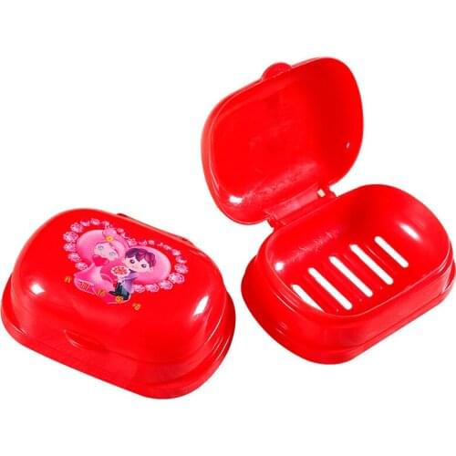 Wedding supplies soap box Husband and wife double happiness soap box Chinese style wedding red festive soap box