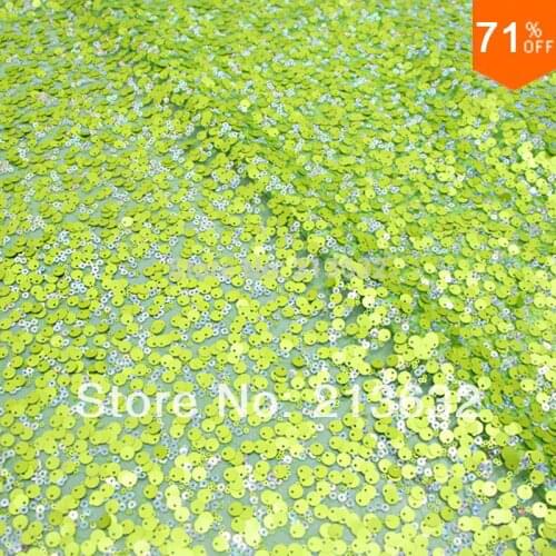 POz20 textile polyester mesh Sequin embroidery fabric wholesale computer embroidery processing fine sequins embroidery cloth