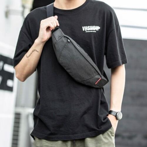 Fanny Pack Black Waterproof Money Belt Bag Men Purse Teenagers Wallet Belt Fashion Bum Bag Travel Crossbody Chest Bags Unisex