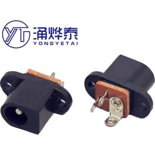 High quality DC017 053 inner diameter 5.5mm inner needle 2.1mm DC-017 with ear screw hole power socket free shipping