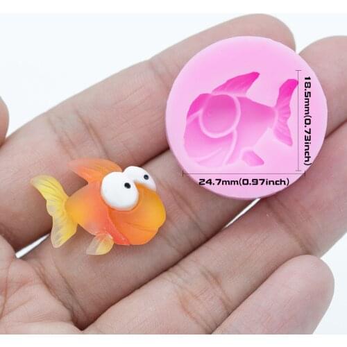 YF311 Fish Silicone Mold Animal Mold Candy Fondant Sugarcraft Resin Polymer Clay Jewelry Making Cabochon Pendant