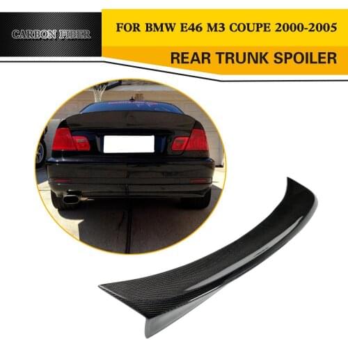 Rear Spoiler For BMW 5 Series E46 Coupe 1999-2005 Carbon Fiber Trunk Spoiler Cover Boot Lip Auto Car Racing Car Styling