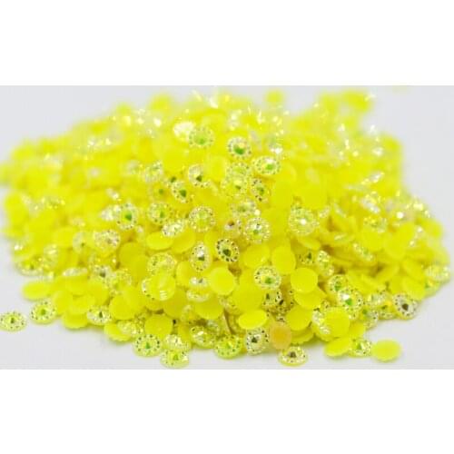 Jelly Citrine AB Color Sunflower 4mm,5mm,6mm Facets FlatBack Resin Rhinestone Nail Art Garment Decoration Stones/Beads