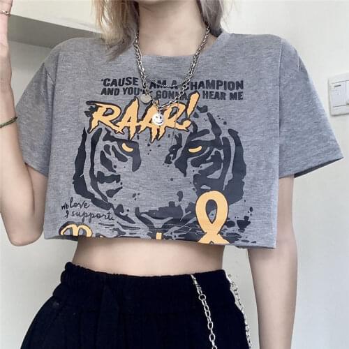 Short jacket women 2021 summer new Korean version ins Harajuku letter printing loose student short-sleeved t-shirt tide y2k top