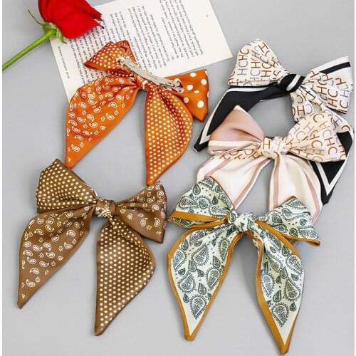 Original Big Hair Pins for Women Print Stain Bow Charm Hairpin New Simple Fashion Light Hairpins Jewelry Accessories Wholesale