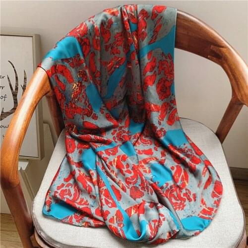 High Quality Women Scarf Summer Silk Scarf Women Luxury Brand Long Scarf Designer Scarves Fashion Pattern Shawls Wraps Female