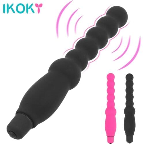 IKOKY Bullet Vibrator Anal Beads Sex Toys for Women Man Butt Plug 10 Speeds Clitoris G-Spot Stimulator Prostate Massager