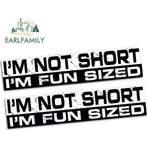 EARLFAMILY 15cm x 3.2cm FUN SIZED Sticker Vinyl Bumper Window Decal JDM Car Fast Bike Truck Offroad 4x4 Car Stickers 2pcs