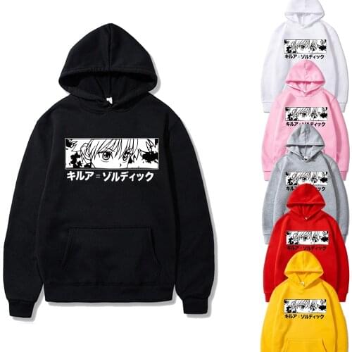2020 Anime Hunter X Hunter Killua Eyes Leorio Kurapika Gon Hisoka Pullover Hoodie Streetswear Tops