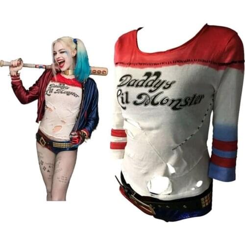 2021 Beauty Girl T-shirt Shirt Daddys Lil Monster Top Cosplay Costume Ladies Short Top Tee Shirt For Adult Women Halloween