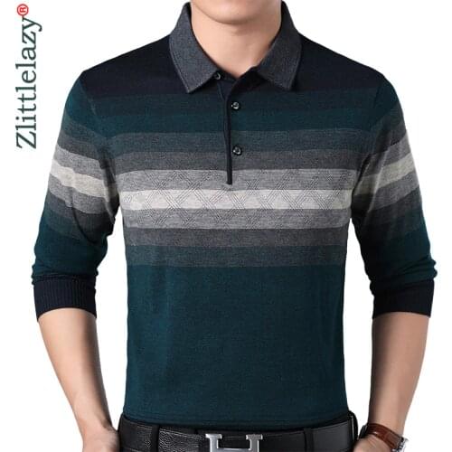 2020 Brand Casual Striped Fitness Long Sleeve Polo Shirt Men Poloshirt Jersey Luxury Mens Polos Tee Shirts Dress Fashions 81010