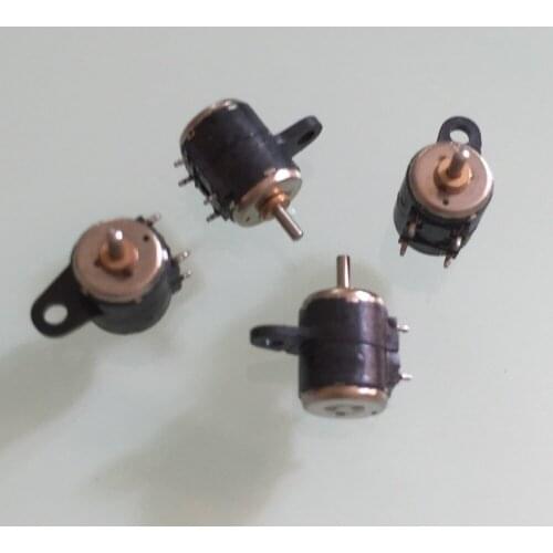 4PCS 2 Phase 4 Wire 3-5V 6mm Dia 7.5mm Height Mini Stepper Motor for Canon Camera etc