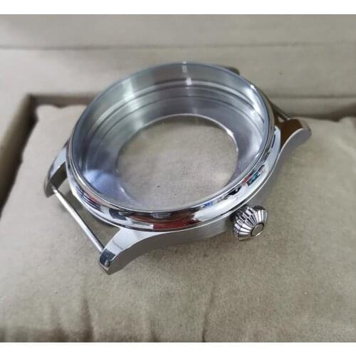 44mm stainless steel Watch parts watch accessories automatic mechanical Watch case For Eta2824 or Japan NH35A Movement