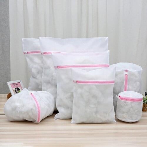 7 PCS Heavy Duty Mesh Laundry Bags Durable Delicates Net Wash Bag for Socks Sweaters and Garment Travel Organization Washing Bag