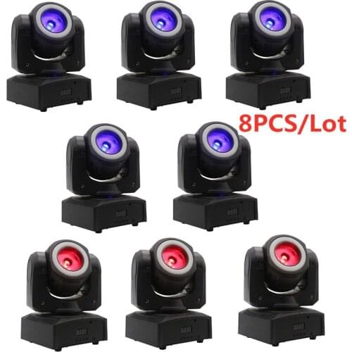 8pcs/lot DMX Stage Light Beam 60w Mini Moving Head RGBW 4IN1 Professional Super Beam DJ Lighting 60w Moving Heads
