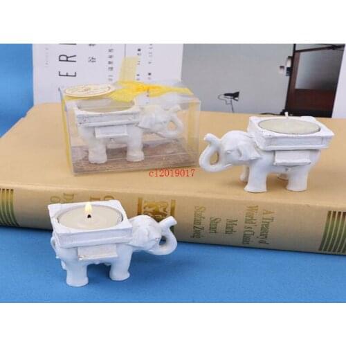 Free Shipping Lucky Elephant Candles Holder Tea Light Candles Holder Wedding Birthday gifts with tealight