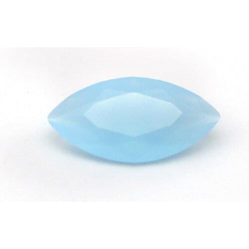 Free Shipping Marquise Cut 7x14mm 8x16mm Beautiful Glass Crystal Stone Milky Blue Loose Gems