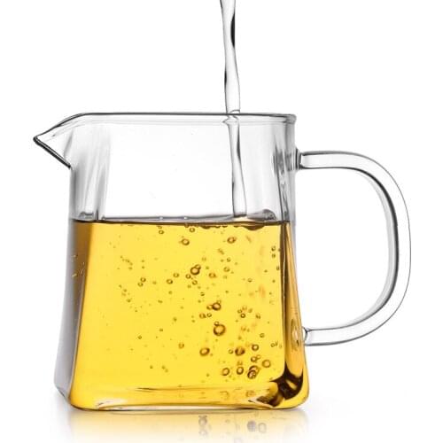 350ml Heat-resisting clear glass pot,Drinkware cha hai chinese kung fu tea cups tea set gongdao bei tea pitcher with handle