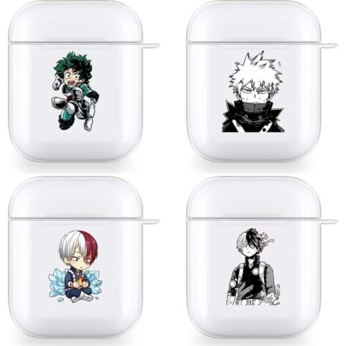 Todoroki deku my hero academia Cases For Apple AirPods 1 2 Case Clear Wireless Bluetooth Earphone Case Protective Shell