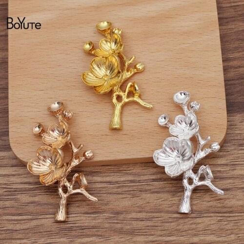 BoYuTe (10 Pieces/Lot) 25MM Metal Alloy Flower Base Factory Supply Handmade DIY Jewelry Accessories Materials
