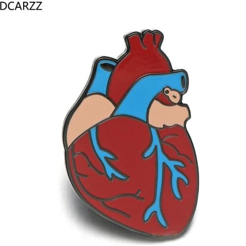 DCARZZ Cute Heart Pins Badge Brooches Trendy Jewelry Nurse Doctor Medical Christmas Small Enamel Vintage Pin Metal Women Gift