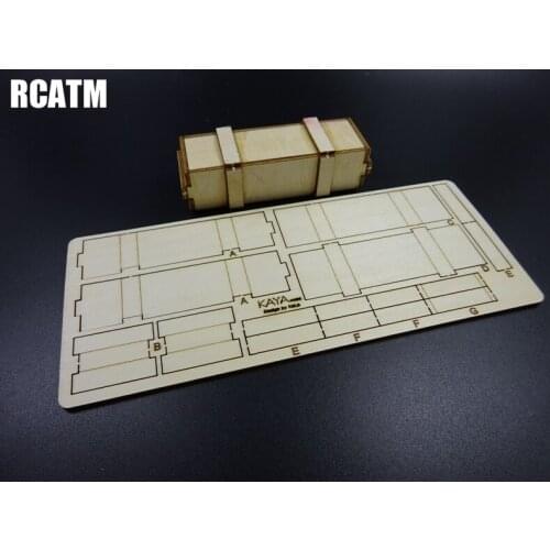 Wooden Tool Weapon Box Model Scene Decoration For Tamiya 1/14 RC Truck Tipper Scania Actros LESU RC Crawler TRX4 TRX6 SCX10