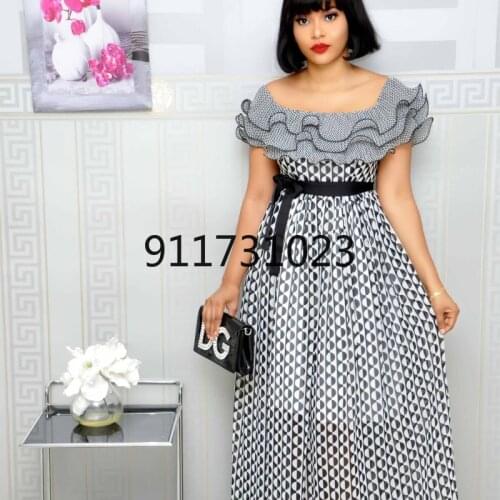 Long Maxi Dress African Dresses for Women 2021 Summer African Clothes Dashiki Sexy Off Shoulder Boho Boubou Robe Africaine Femme