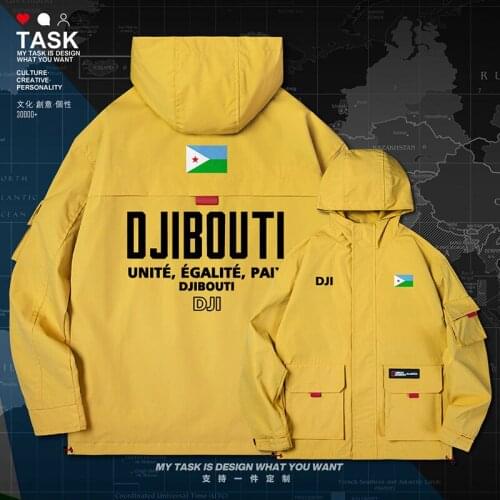 Djibouti DJI Djiboutian DJ men jacket hooded nation flag printed long sleeve new mens top for men windbreaker clothes autumn