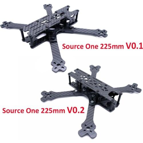 Source one 5" 5inch V0.1 / V0.2 225 225mm with 4mm arm X frame FPV Racing Drone Quadcopter Frame Kit