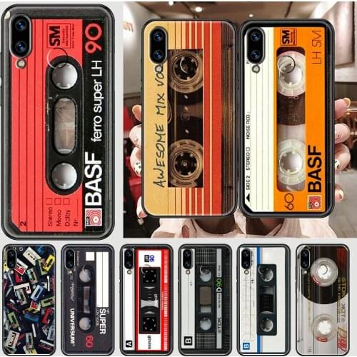 Classical Old Cassette Phone case For Huawei Honor 6 7 8 9 10 10i 20 A C X Lite Pro Play black pretty shell luxury waterproof