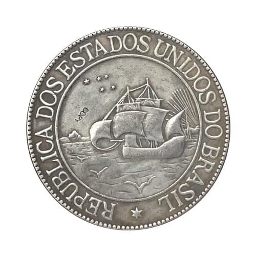 1900 Brazil 2000 Reis coins COPY