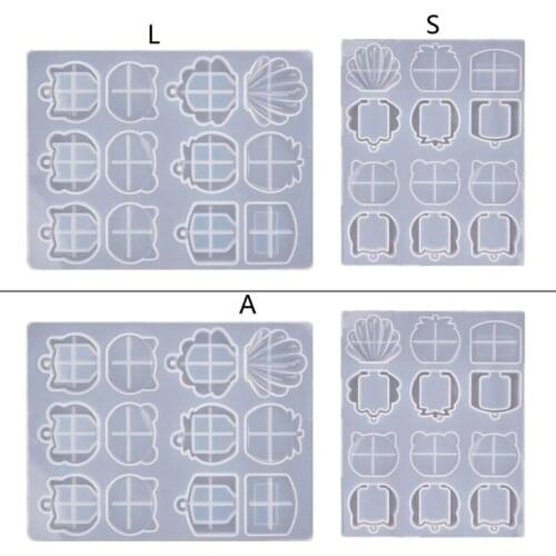 Cat Bear Shell Shape Key Tag Resin Mold Key Covers Epoxy Resin Mold Tools