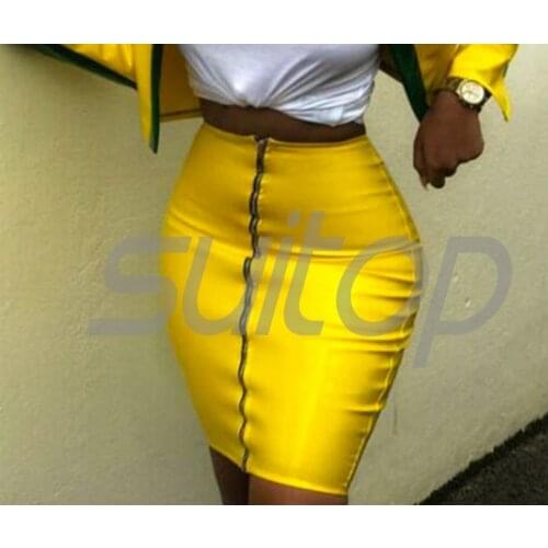 Latex skirts in yellow