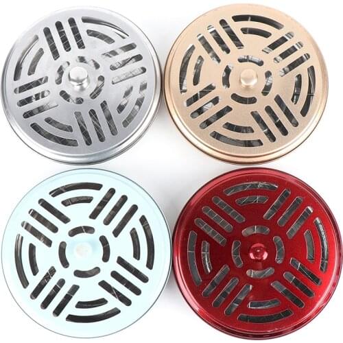 Mosquito Coils Holder Burner Repellant Large Steel Insect Box Repellent Rack Sawtooth Mesh Bracket With Cover Home Decor